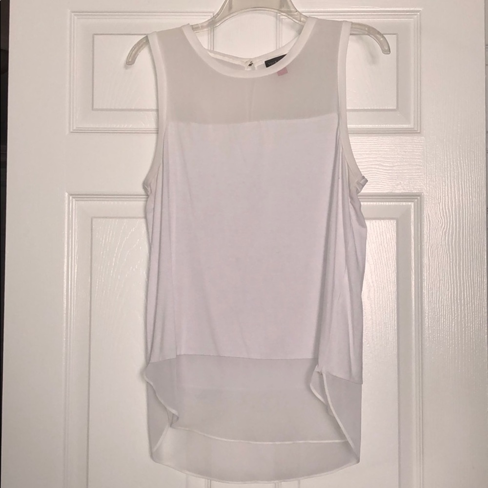 White shear tank top